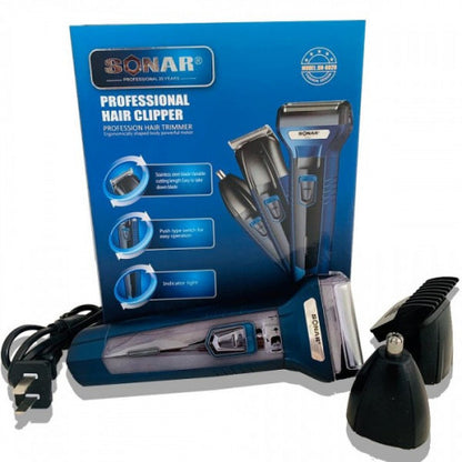 Cortadora de Cabello Profesional SONAR 3 en 1 – Recargable con Accesorios